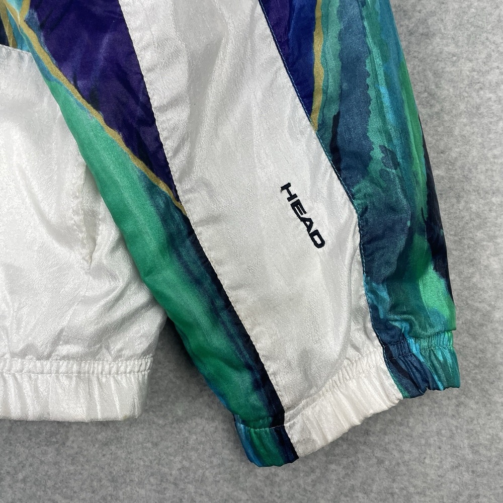 Vintage Head Track Jacket Womens Medium Tennis Full Zip 80s Retro Windbreaker - Picture 8 of 11